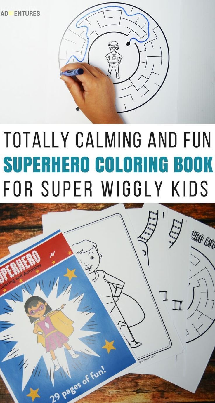 Download Calming Superhero Coloring Book for Wiggly SuperKids | Superhero coloring, Coloring books, Hero ...