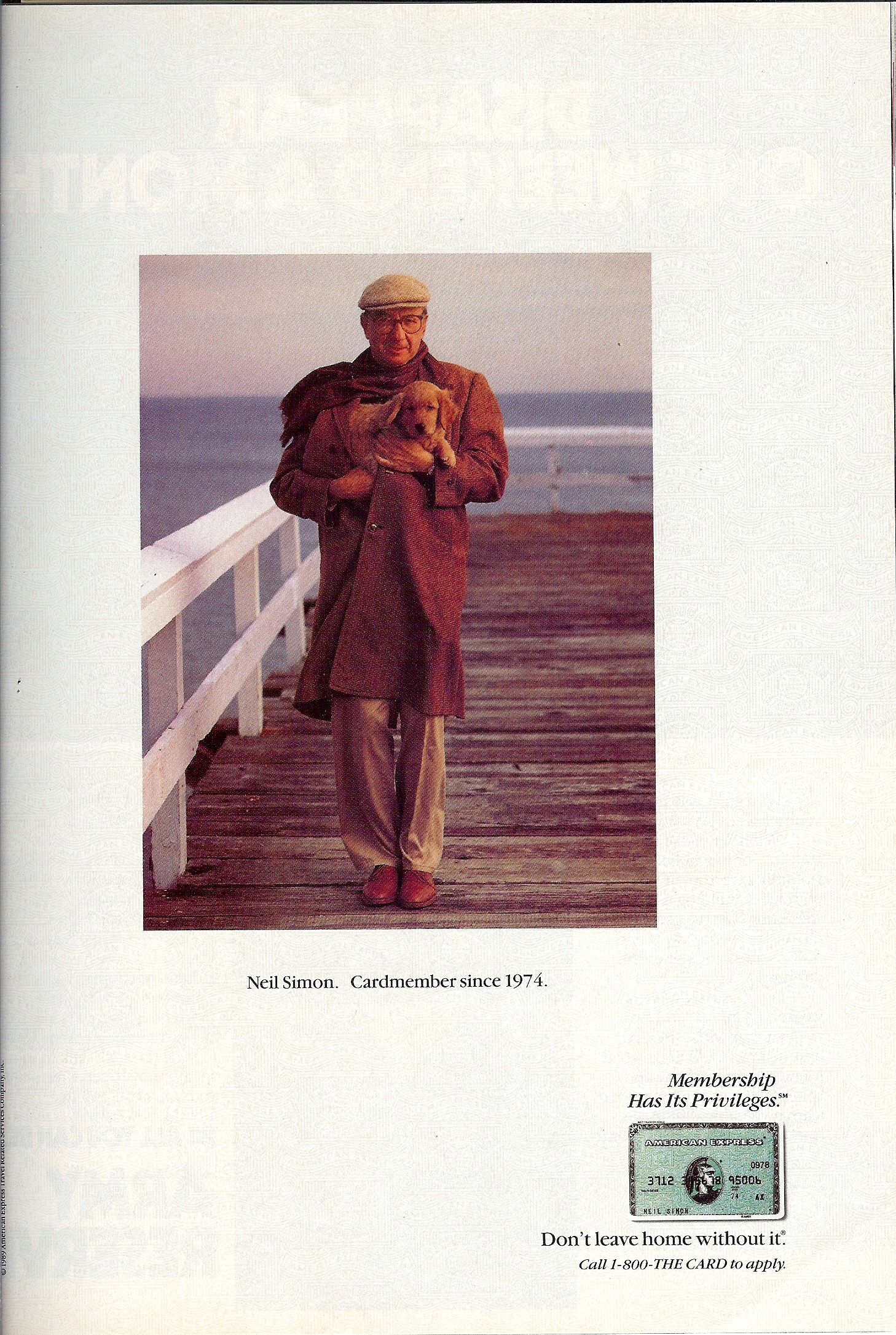American Express Neil Simon 1989 Annie Leibovitz Print