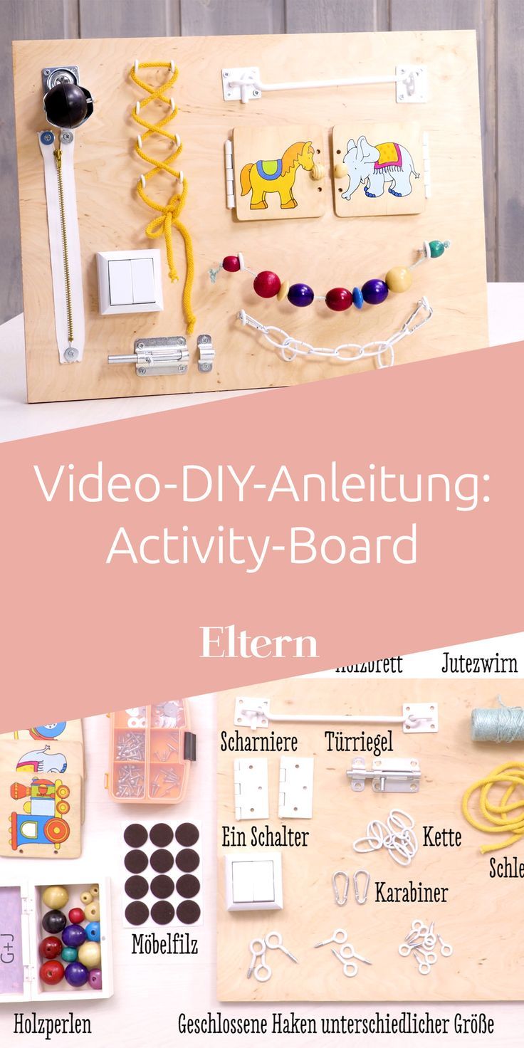 Für Babys und Kleinkinder: Activity-Board selber machen
