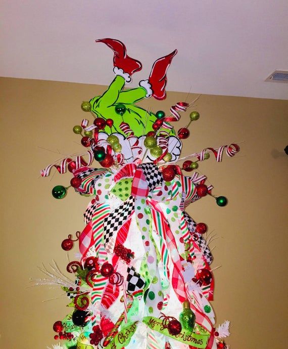 Bow Only - Christmas Tree Topper - Tree Topper GRI Bow Only - Christmas Tree Topper - Tree Topper GRI