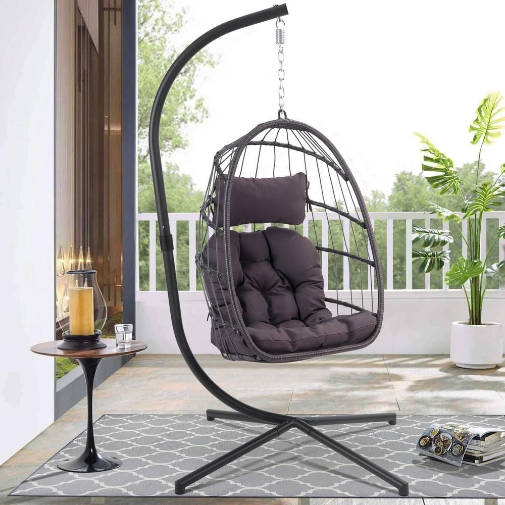 Harper Bright Designs Vasilia Aluminum Patio Swing Chair With Designs Vasilia Aluminum Patio Swing
