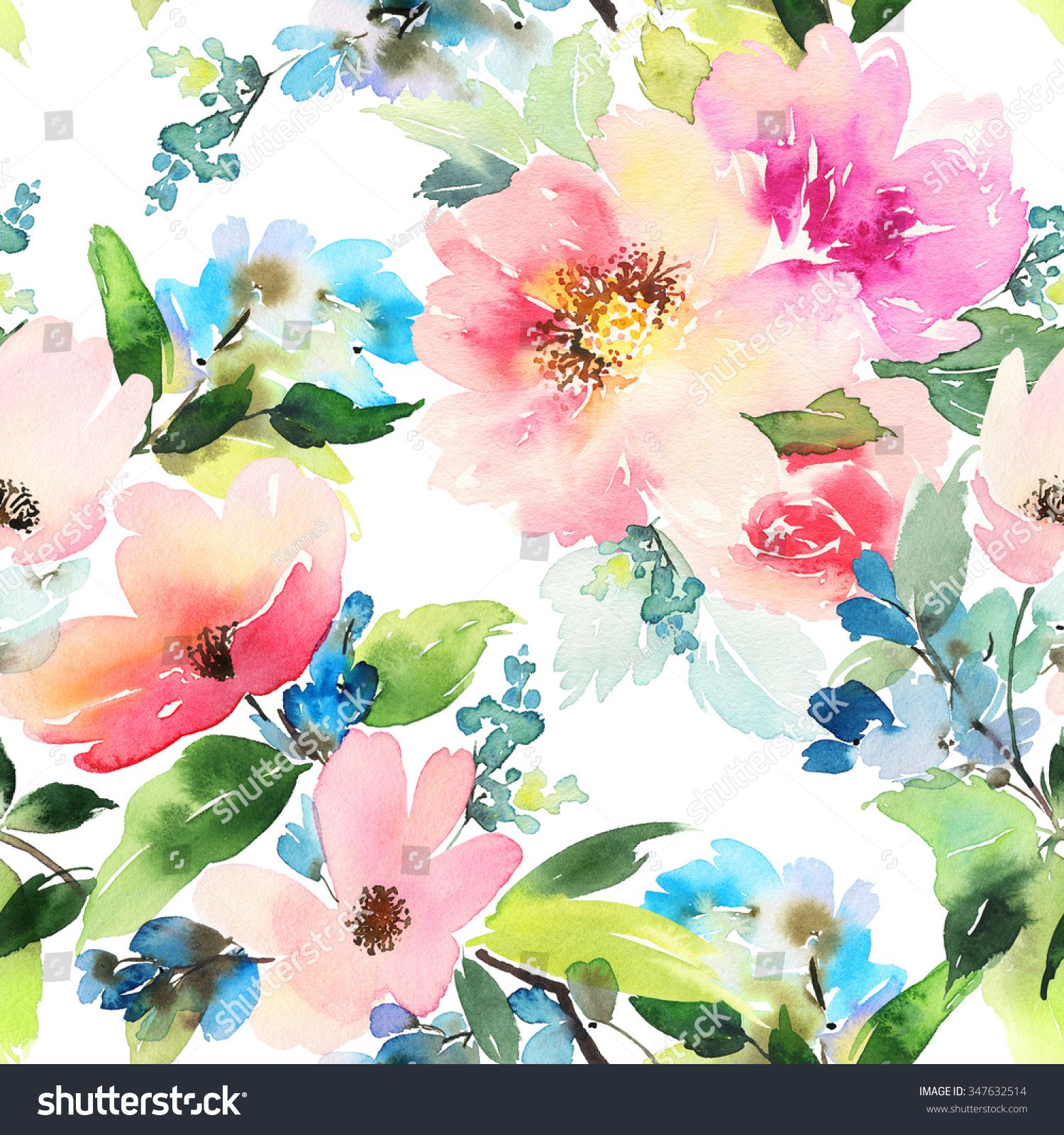 Seamless Pattern With Flowers Watercolor Gentle Colors Female Pattern Handmade Watercolor Flowers Watercolor Wallpaper Flower Drawing Seamless Pattern With Flowers Watercolor Gentle Colors Female Pattern Handmade Watercolor Flowers Watercolor Wallpaper Flower Drawing