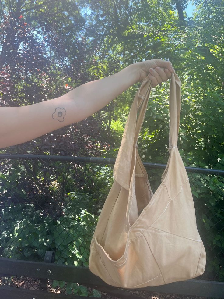 Adjustable tie strap multi-wear patchwork messenger bag to become your new emotional support tote bag. Hand sewn and dyed in our NYC studio out of leftover fabric from other projects as part of our zero waste initiative. Messenger Tote, Nyc Studio, Leftover Fabric, Triangle Shape, No. 2, Hand Sewing, Emotional Support, Tote Bag, Strap