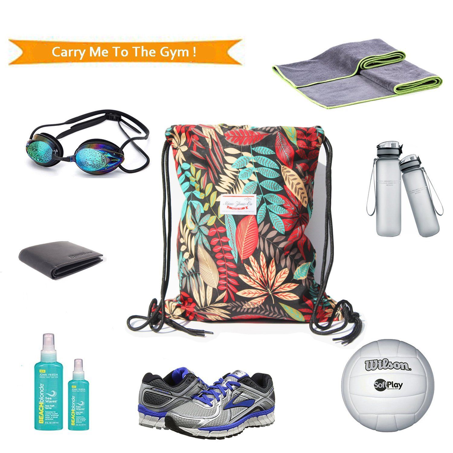 Drawstring Backpack Original Fl Leaf Lightweight Waterproof Tote Drawstring Backpack Original Fl Leaf Lightweight Waterproof Tote Bags Sackpack For Ping Yoga Gym Hiking Swimming