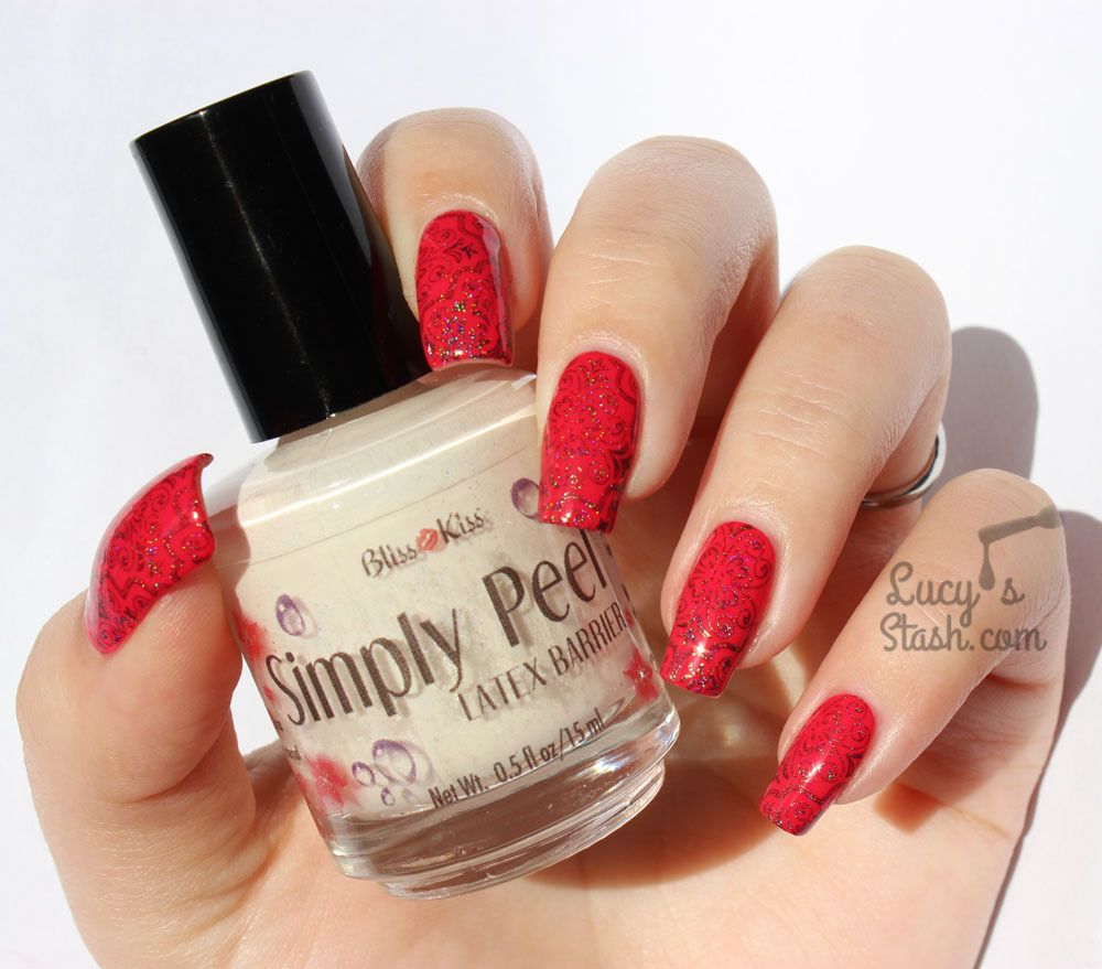 Holo Stamping Bliss Kiss Simply L Latex Barrier Tutorial Holo Stamping Bliss Kiss Simply L Latex Barrier Tutorial