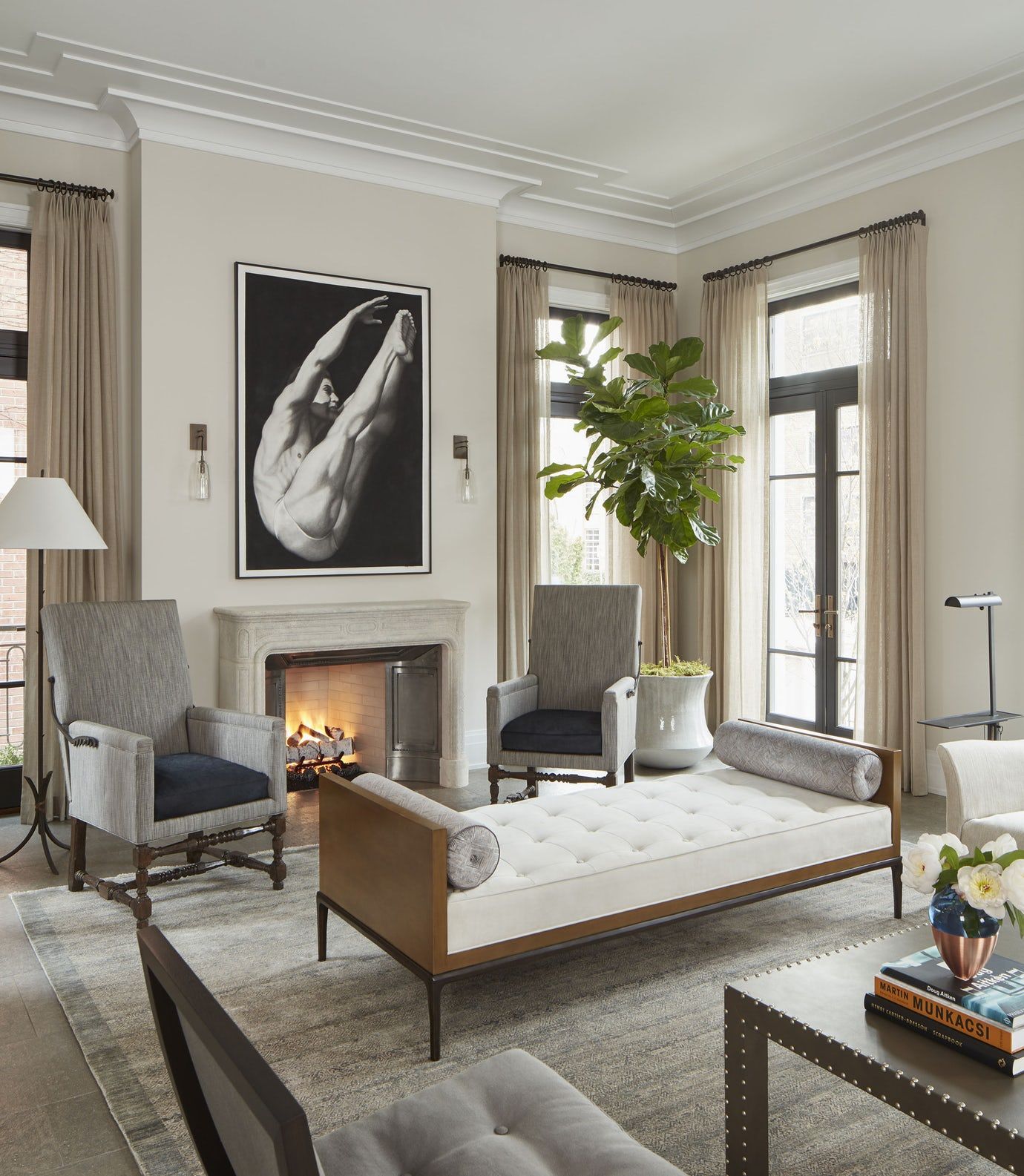 Living Room With Fireplace Living American Transitional By Bgd&C Living Room With Fireplace Living American Transitional By Bgd&C