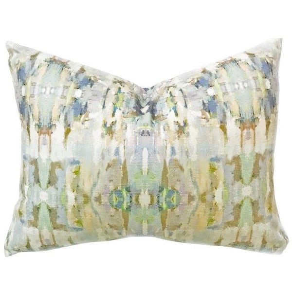 Sea Glass' Abstract Linen Cotton Pillow Abstract Painting Cotton Linen Pillow