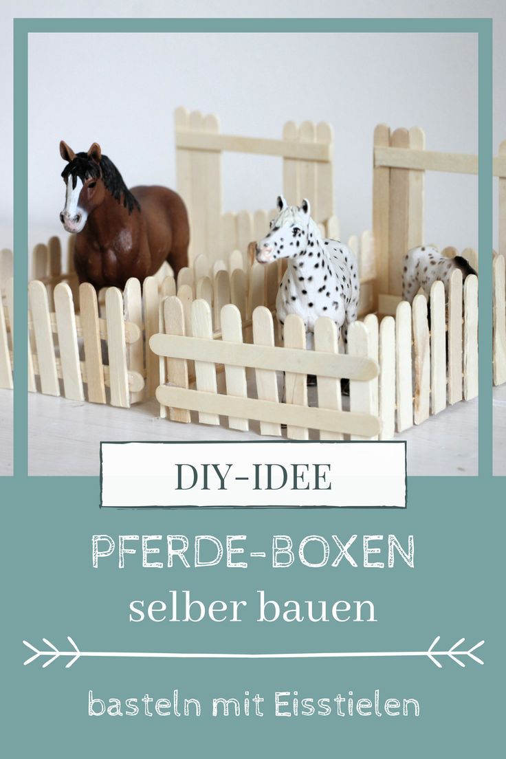 Basteln mit Eisstielen: Pferdestall bauen - Lavendelblog