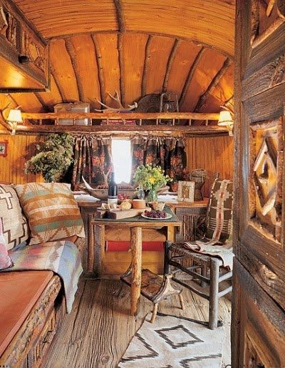 Western Cabin Decor With Images Airstream Interior Airstream Interior
