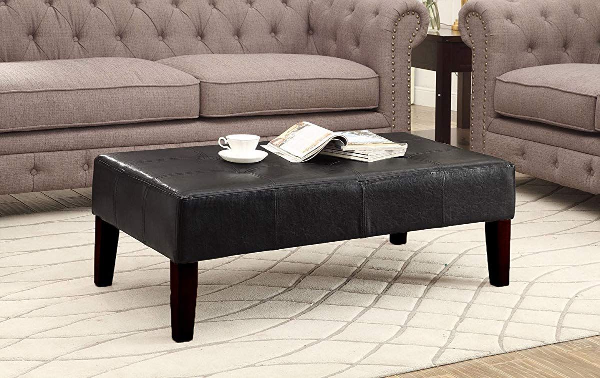 Faux Leather Coffee Table Black In 2018 Pinterest Faux Leather Coffee Table Black