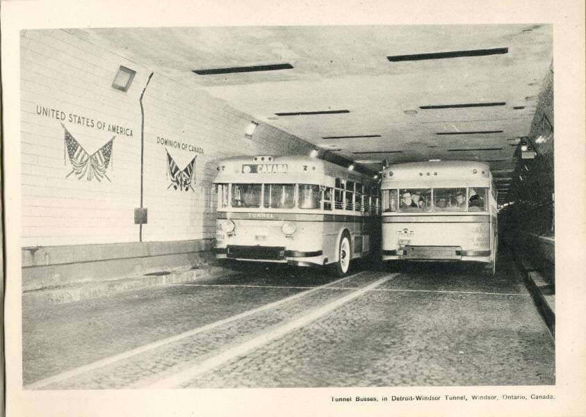 Windsor/Detroit tunnel when buses were able to run in it. Windsor Windsor/Detroit tunnel when buses were able to run in it. Windsor