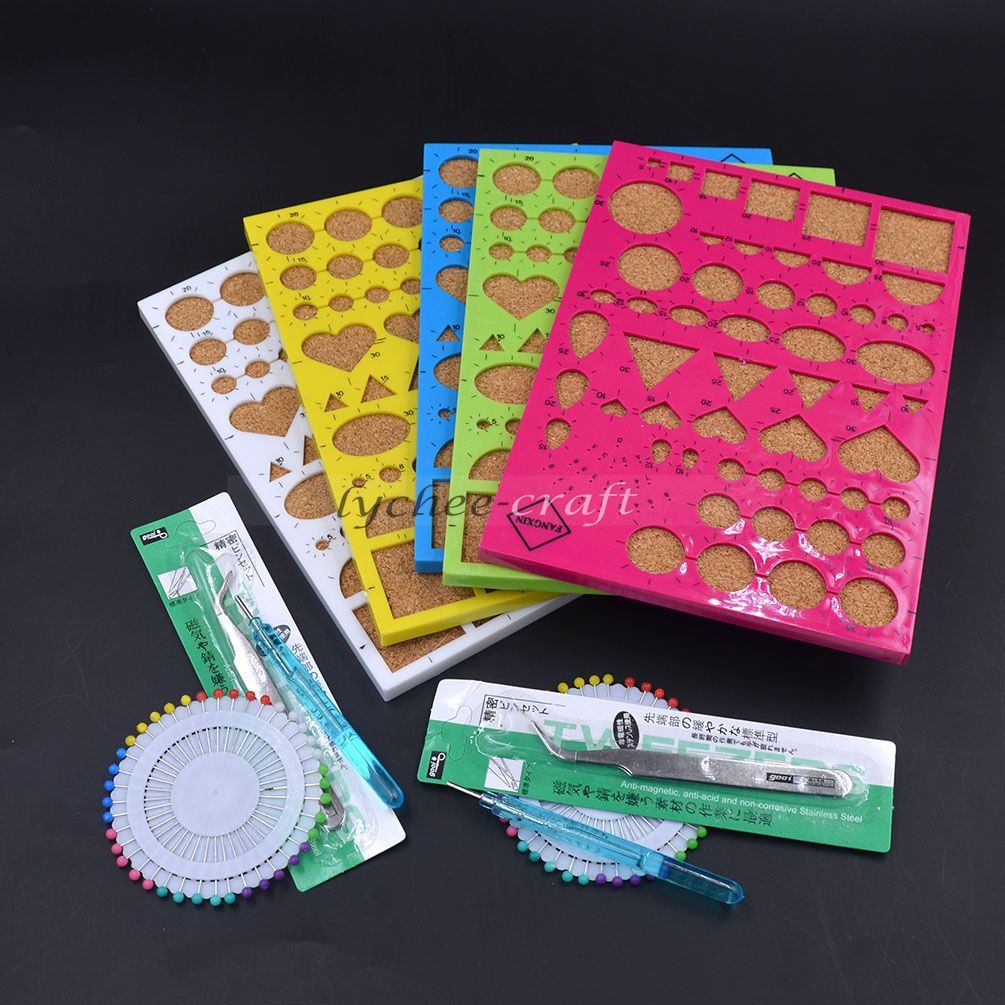 DIY Paper Quilling Tools Kit Mould Pin Needles Tweezer 1 Set Random Colour Gift 710378364283 | eBay