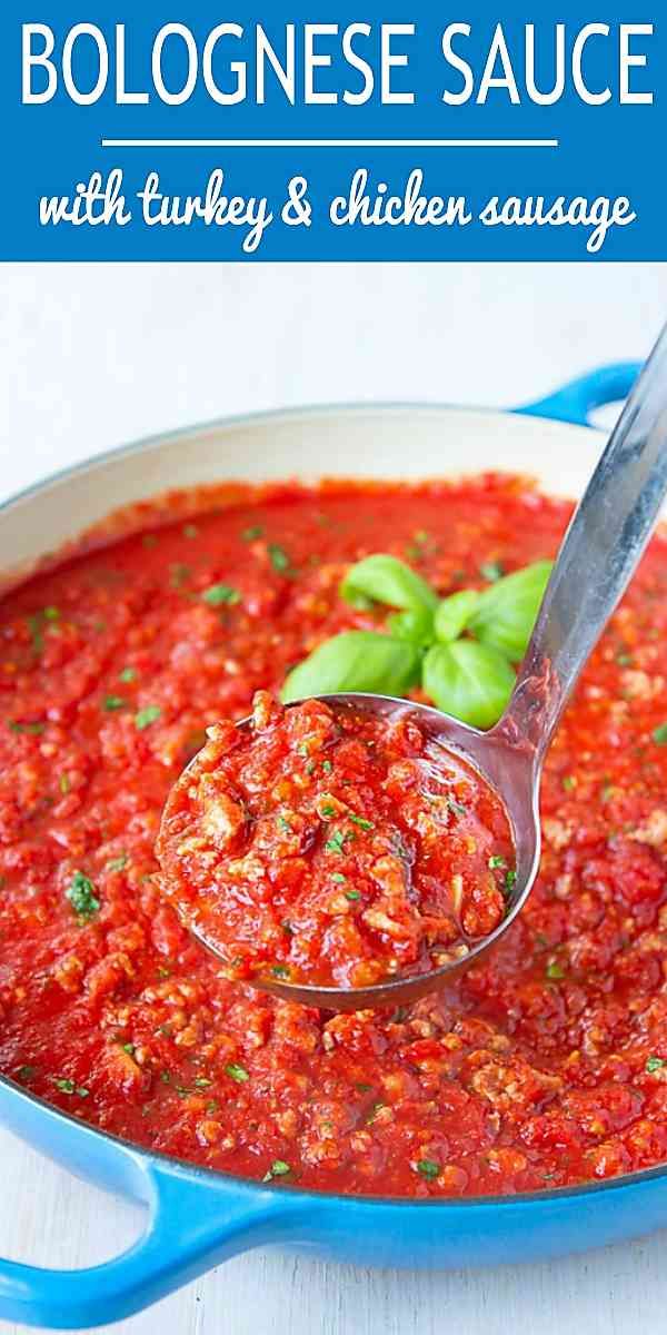Easy Bolognese Sauce With Turkey And Chicken Sausage Is A - Chicken recipes with ragu sauce #chicken #recipes #with #ragu #sauce Easy Bolognese Sauce With Turkey And Chicken Sausage Is A