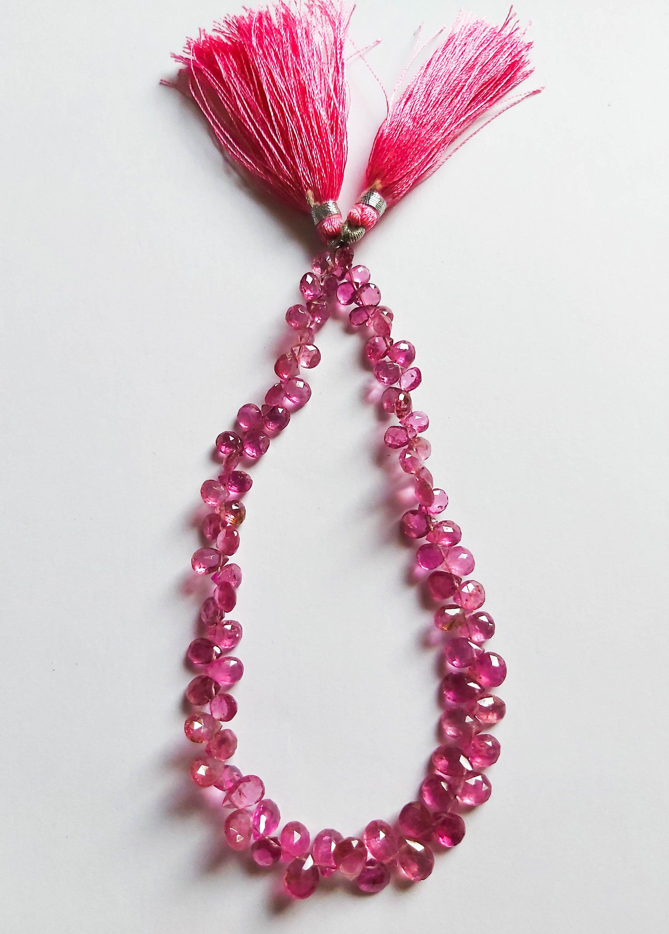 Size 6x4mm Tourmaline Faceted Drops Shape 8 Inches Strand