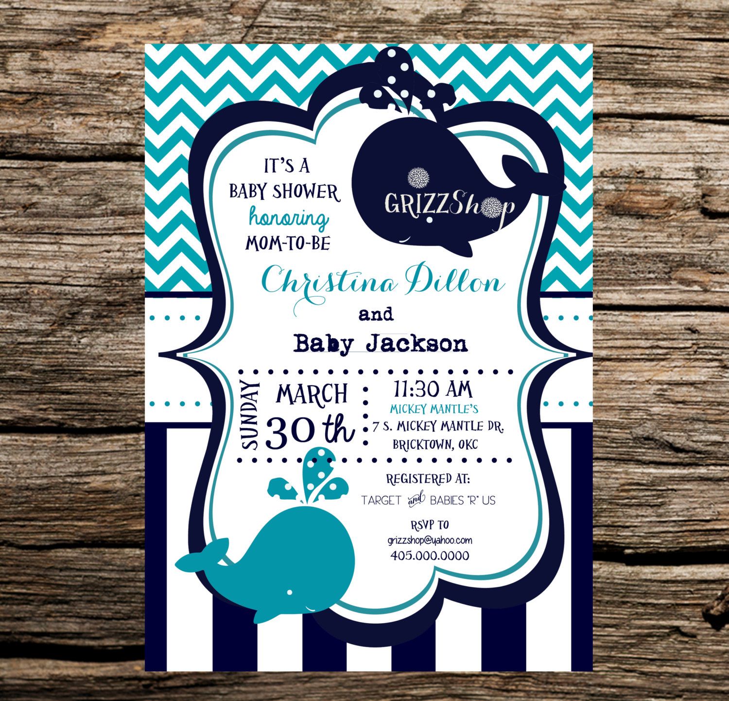 blue whale baby shower invitation by grizzshop on etsy 15 00 whale baby shower invitations
