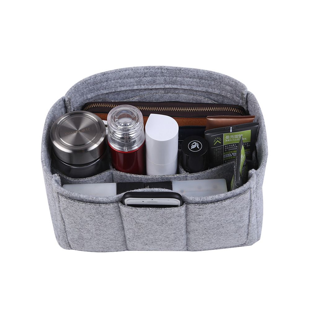 removable purse organizer inserts Medium Felt Removable Insert Organizer Bag in Bag Handbag Purse Diaper Grey #fashion #clothing # ...