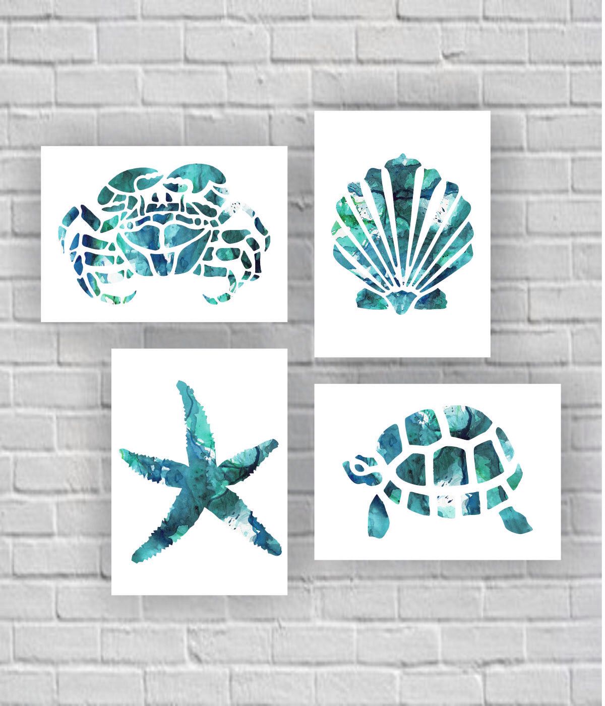 Ocean Starfish Sea Shell Beach Bathroom # 1 Wall Picture 8x10 Art Print