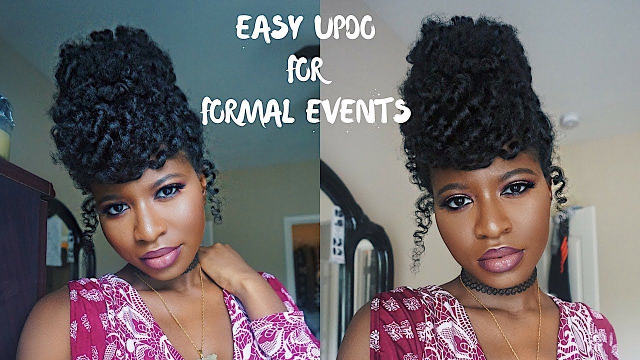 Easy Wedding Guest Updo Natural Hair Ft