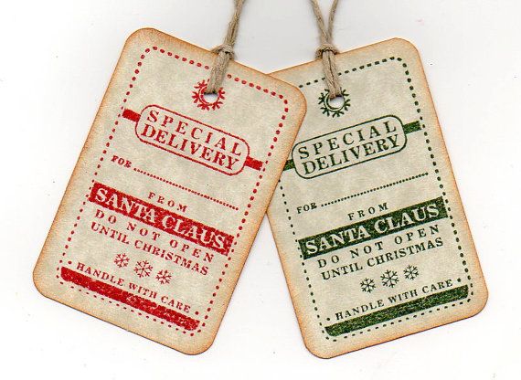 christmas gift tags special delivery from santa christmas tags christmas tags from santa