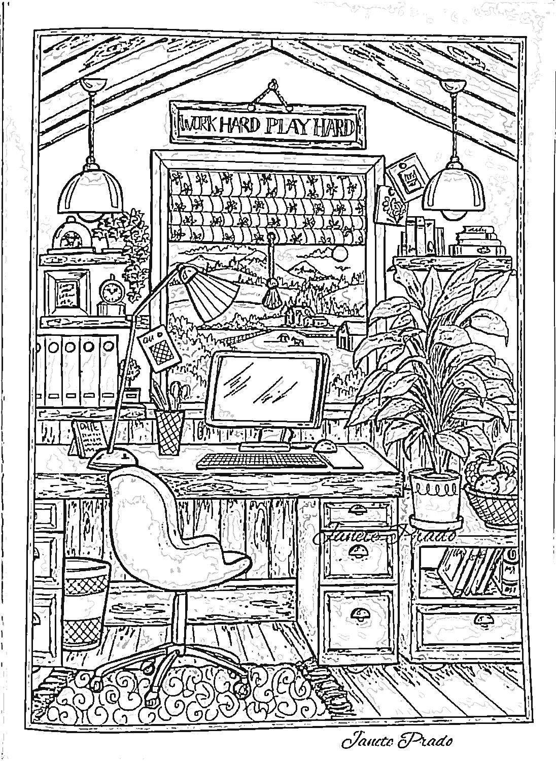 Detailed coloring pages for halloween