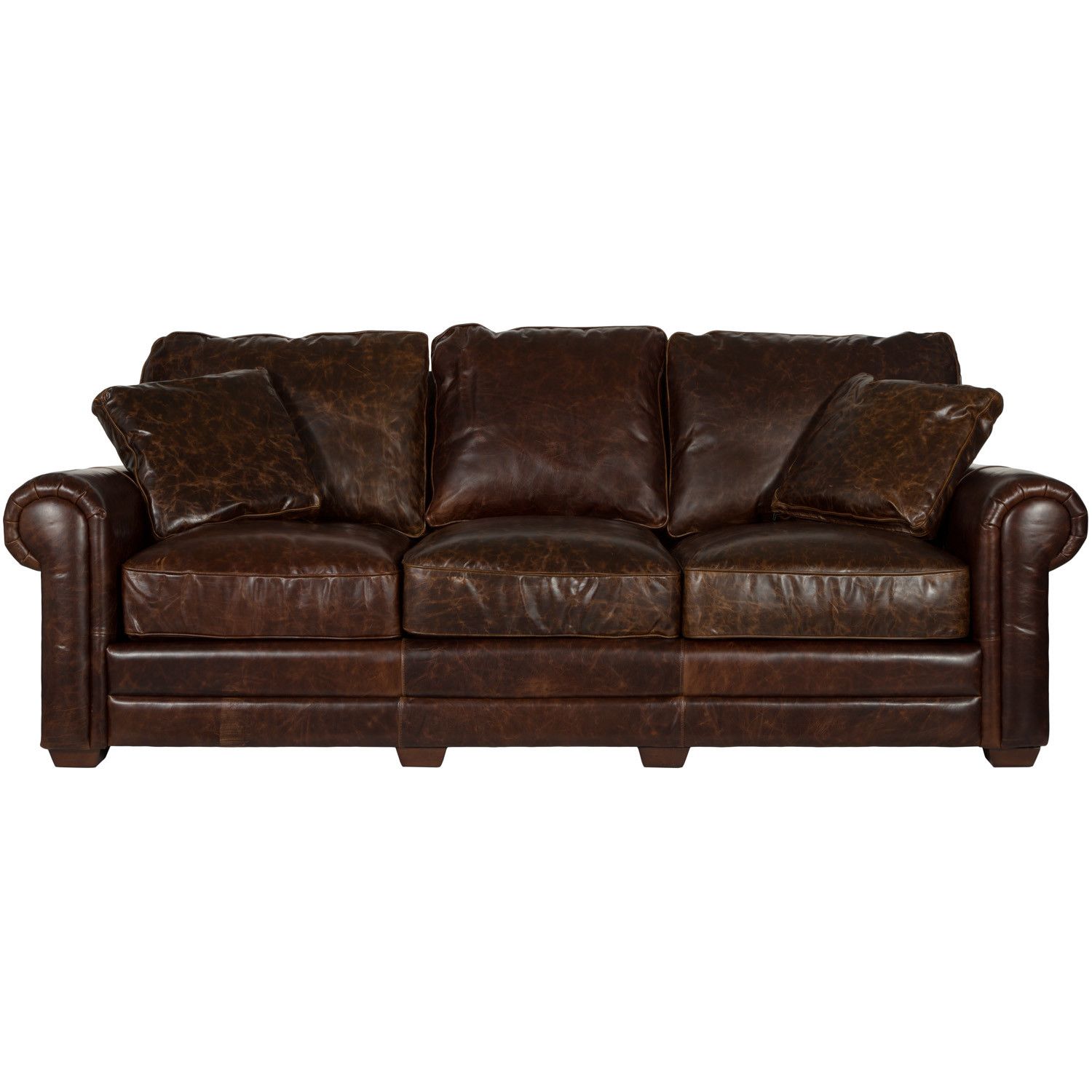 Astoria Grand Belfield Leather Sofa Man Decor