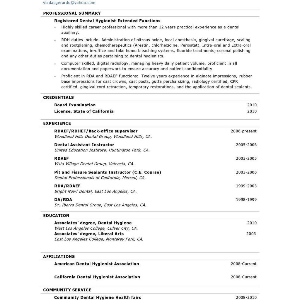resume templates dental hygienist dental hygienist resume hygienist resume