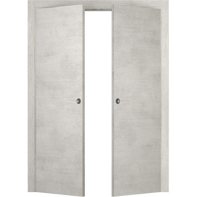 Porta per armadio Beton cemento L 120 x H 210 cm apertura a …