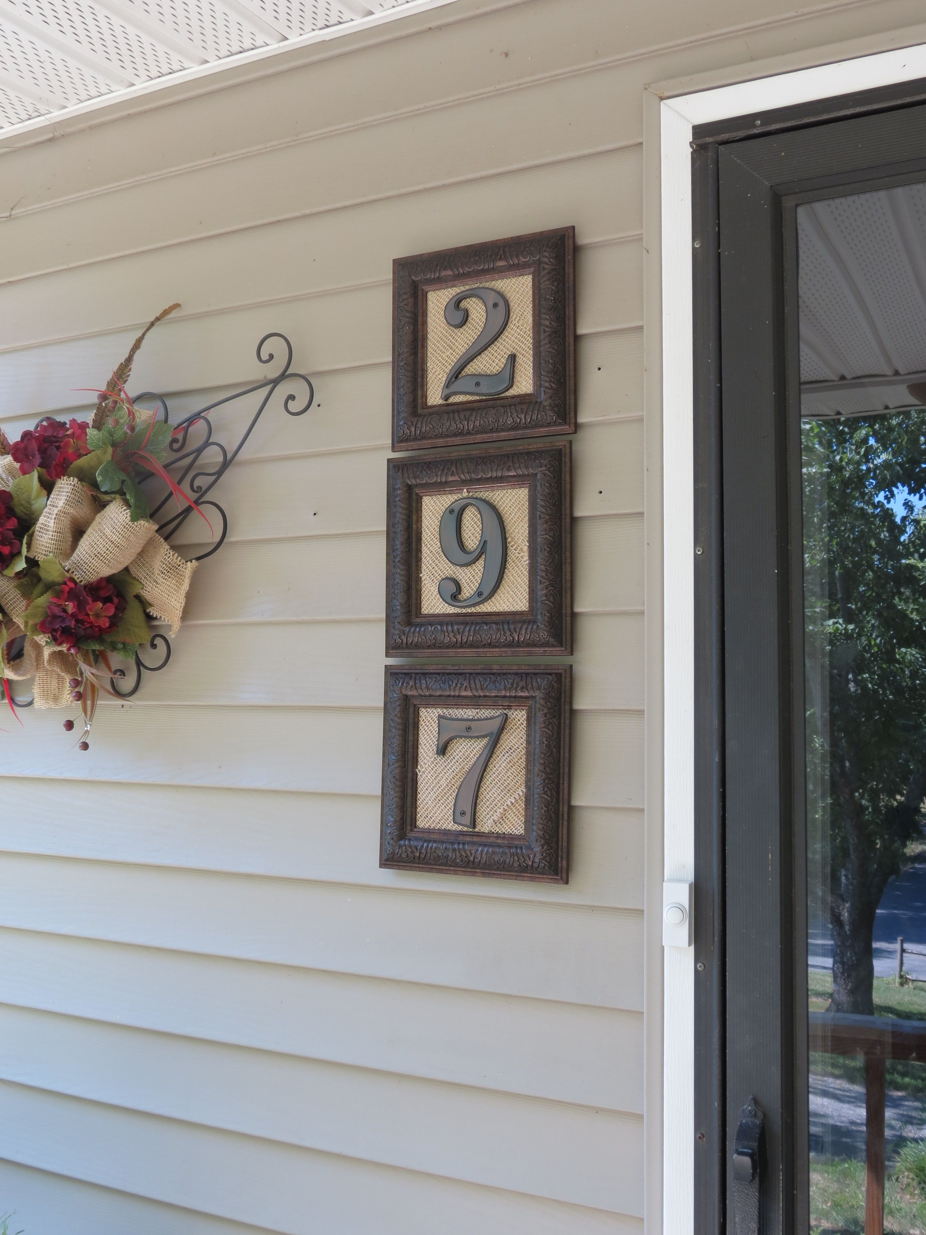 House Numbers made from Mirror Frames oooh hobby lobby here i e