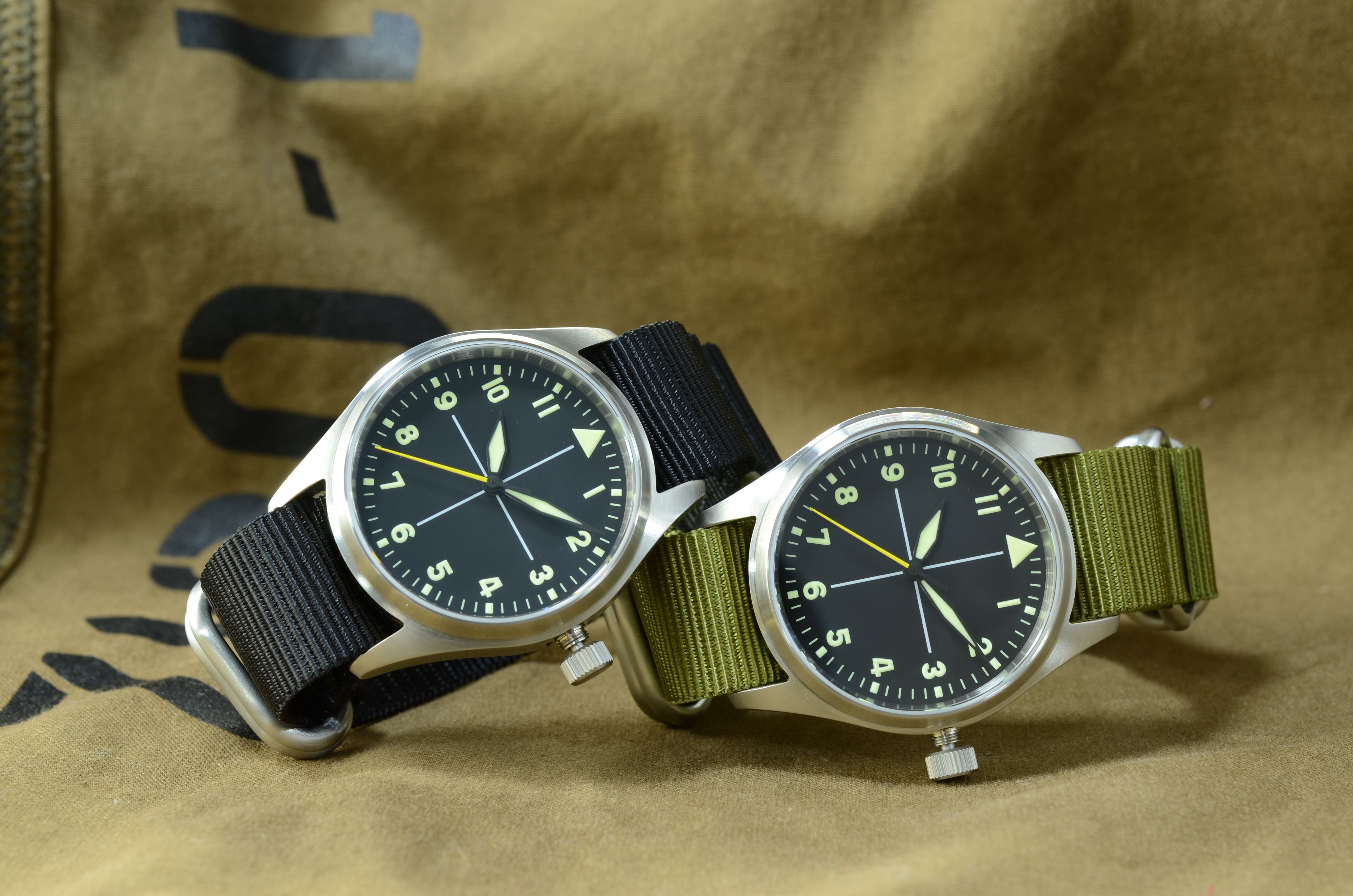 San Martin Men's Pilot steel Case Automatic Watch 200m Water Resistance