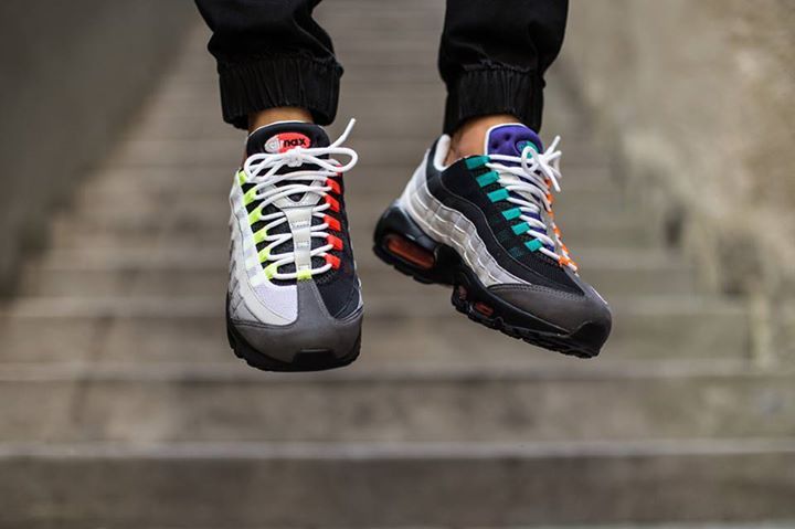 On foot look at the Nike Air Max 95 Greedy. Launching tomorrow! http ...