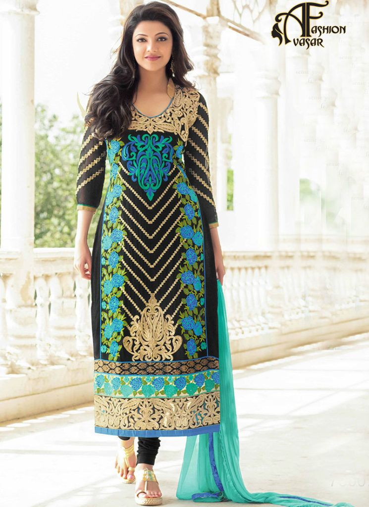 Kajal Agarwal Salwar Kameez Shopping With Images Party Wear Indian Dresses Designer Dresses Online Designer Suits