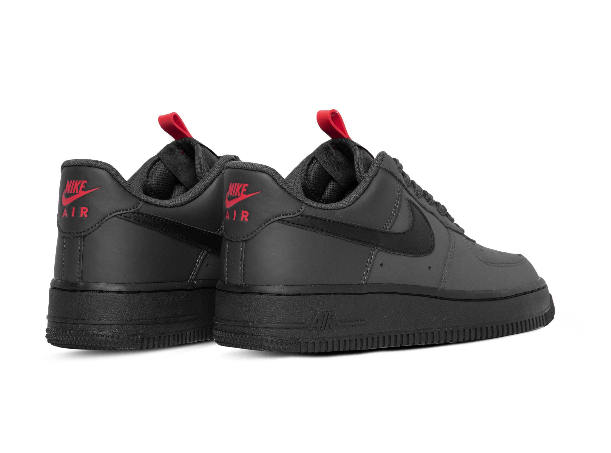 nike air force 1 anthracite black and red