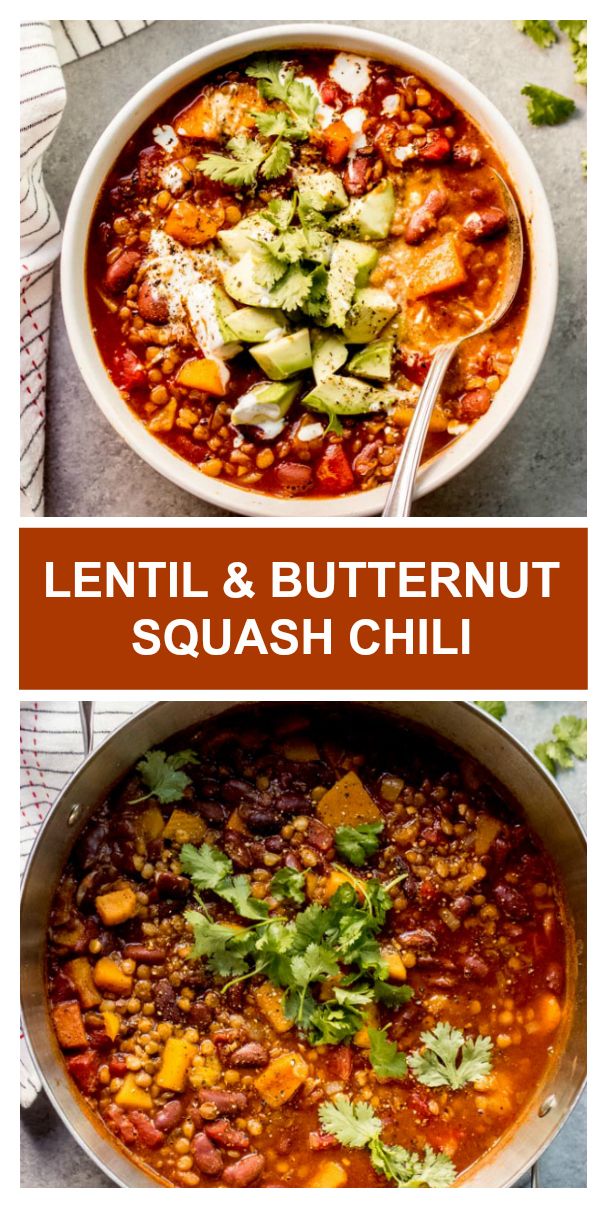 Lentil and Butternut Squash Chili