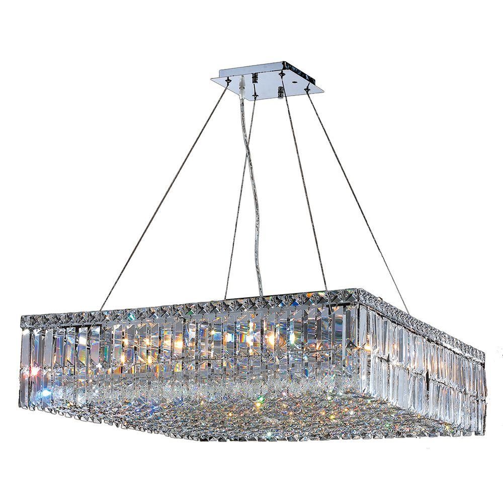 Elegant Crystal Chandelier Modern 12 Light Lamp Pendant Fixture Lighting Chrome Elegant Crystal Chandelier Modern 12 Light Lamp Pendant Fixture Lighting Chrome