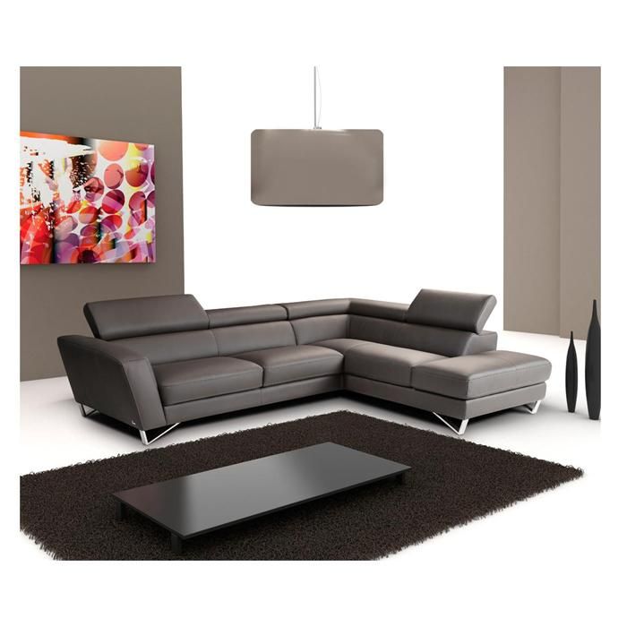 Sparta 2 Piece Leather Sectional In Dark Gray Nebraska Furniture Sparta 2 Piece Leather Sectional In Dark Gray