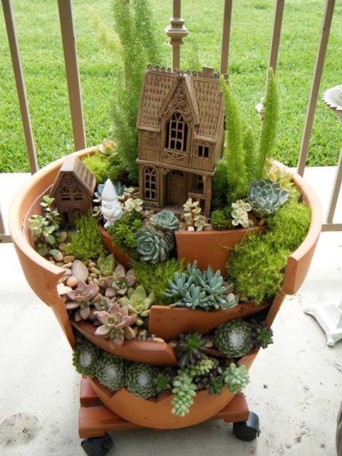 Terra Cotta Fairy Mini Garden