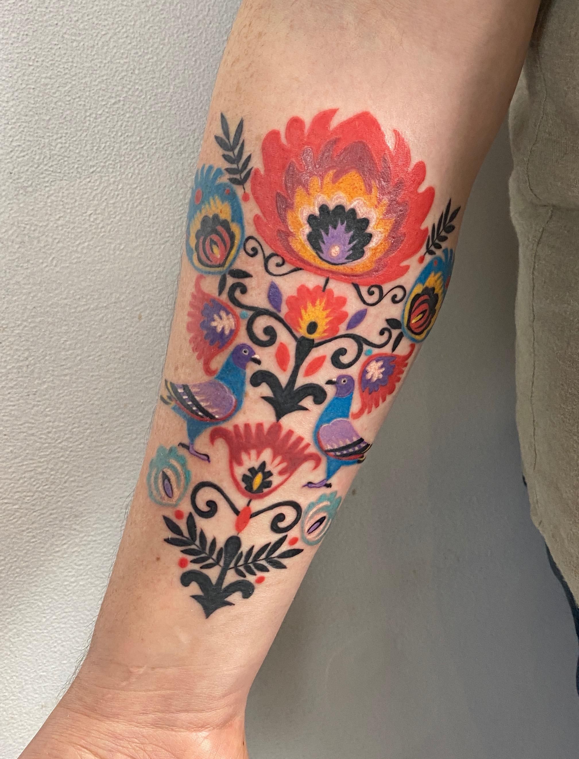My Eastern European folk art tattoo with pigeons. Done by ...
Popular European Tattoos