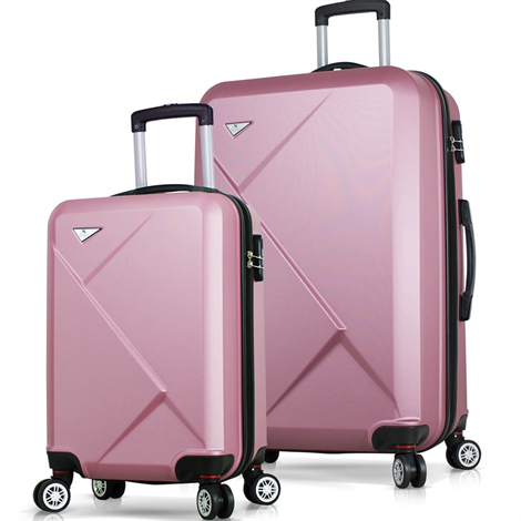 My Valice Diamond Abs 2li Valiz Seti Kabin Ve Buyuk Rose Gold Kaptan Ordu Gri