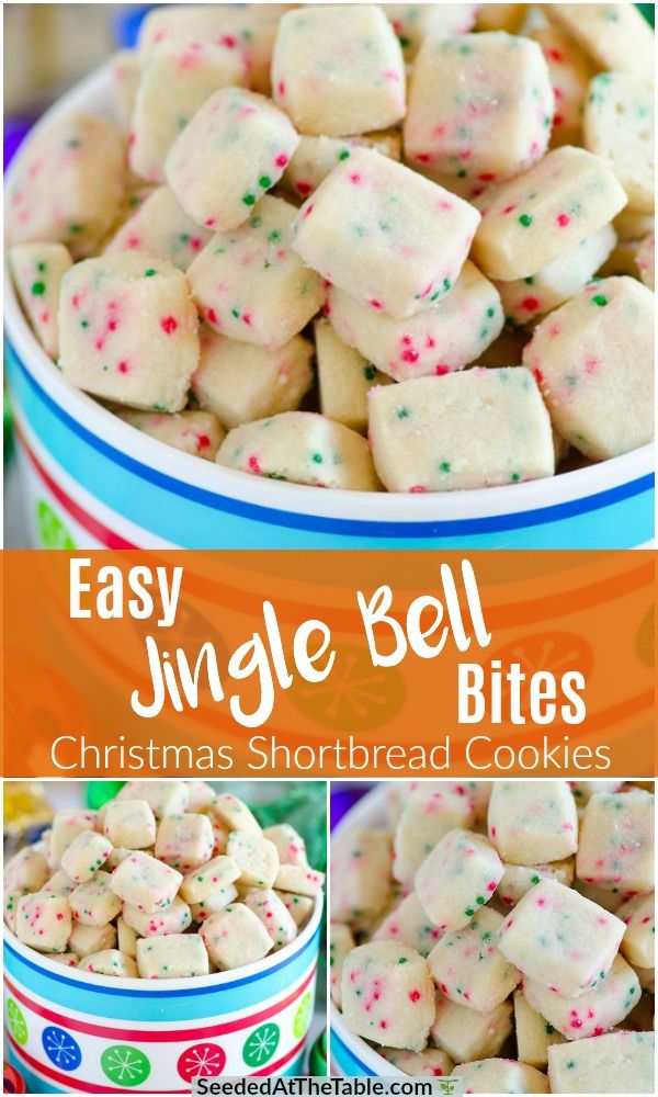 Jingle Bell Bites (Holiday Shortbread Cookies