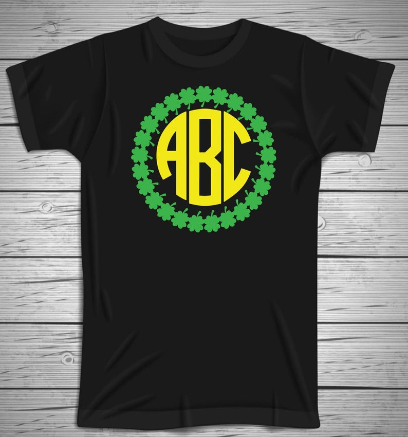 Download St. Patricks Day Frame SVG Shirt Decal Circle Monogram ...