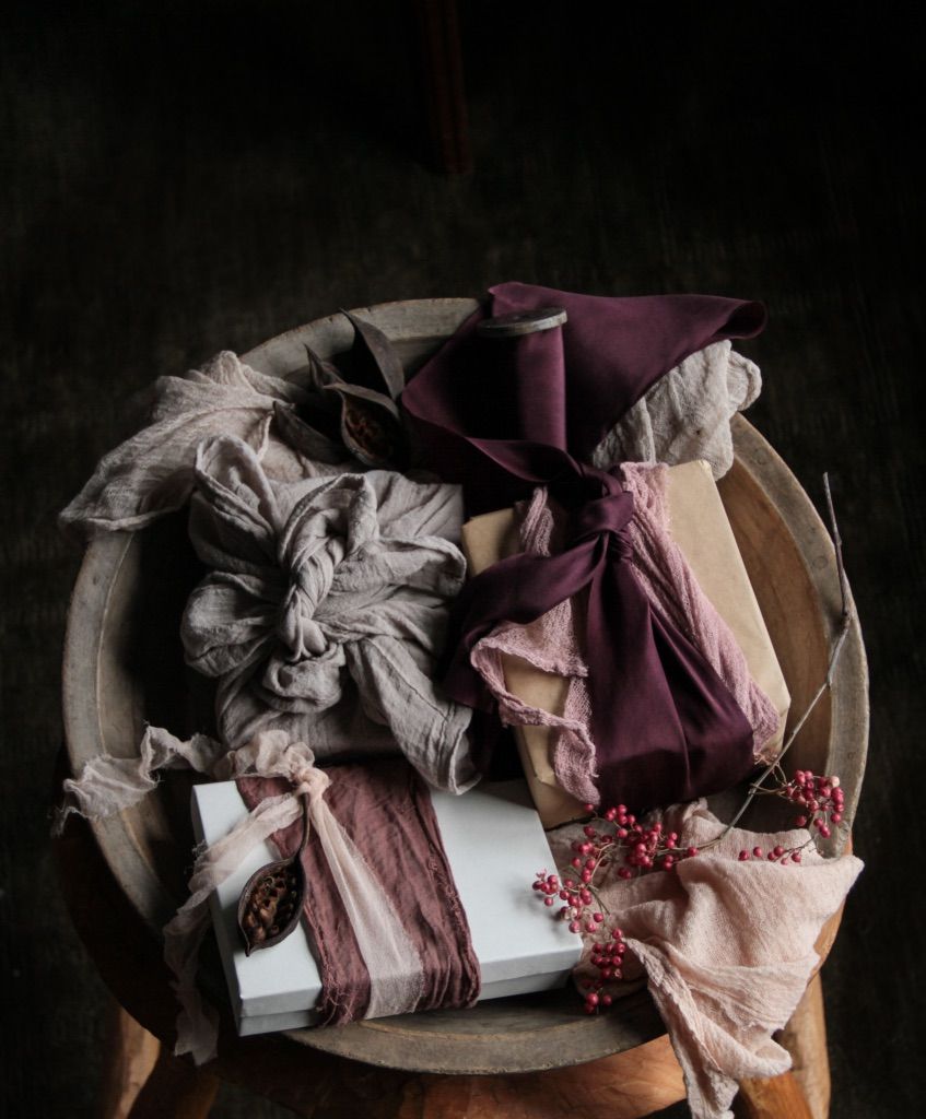 wedding favors wedding photography styling Lilac Silk Ribbon; Hand-dyed Silk Ribbon; Wedding bridal bouquet invitations