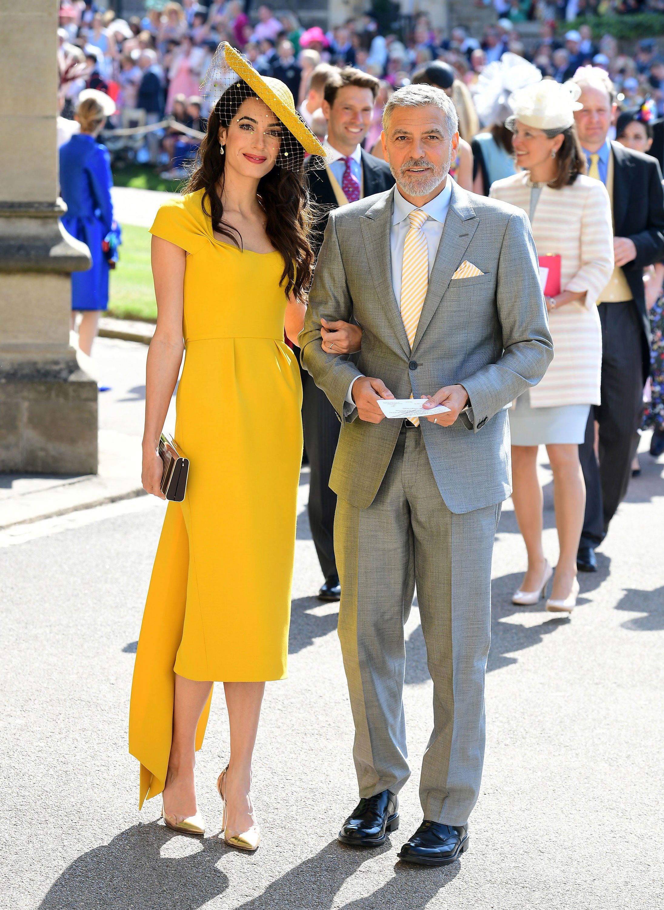 The Must See Moments From Royal Wedding In 2018 Style Stars Amal Clooney In Custom Stella Mccartney Lorraine Schwartz Jewelry And Gianvito Rossi Shoes George