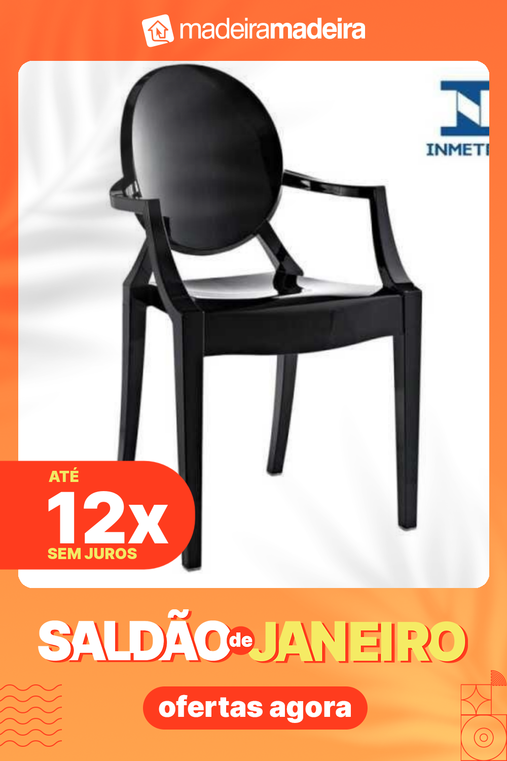 Ei, sabia que na MadeiraMadeira você pode comprar pelo Whatsapp? Mande uma mensagem que nossos consultores vão te ajudar na compra :) Furniture, Home Decor, Products, Chair, Black, Shopping, Templates, Decoration Home, Room Decor