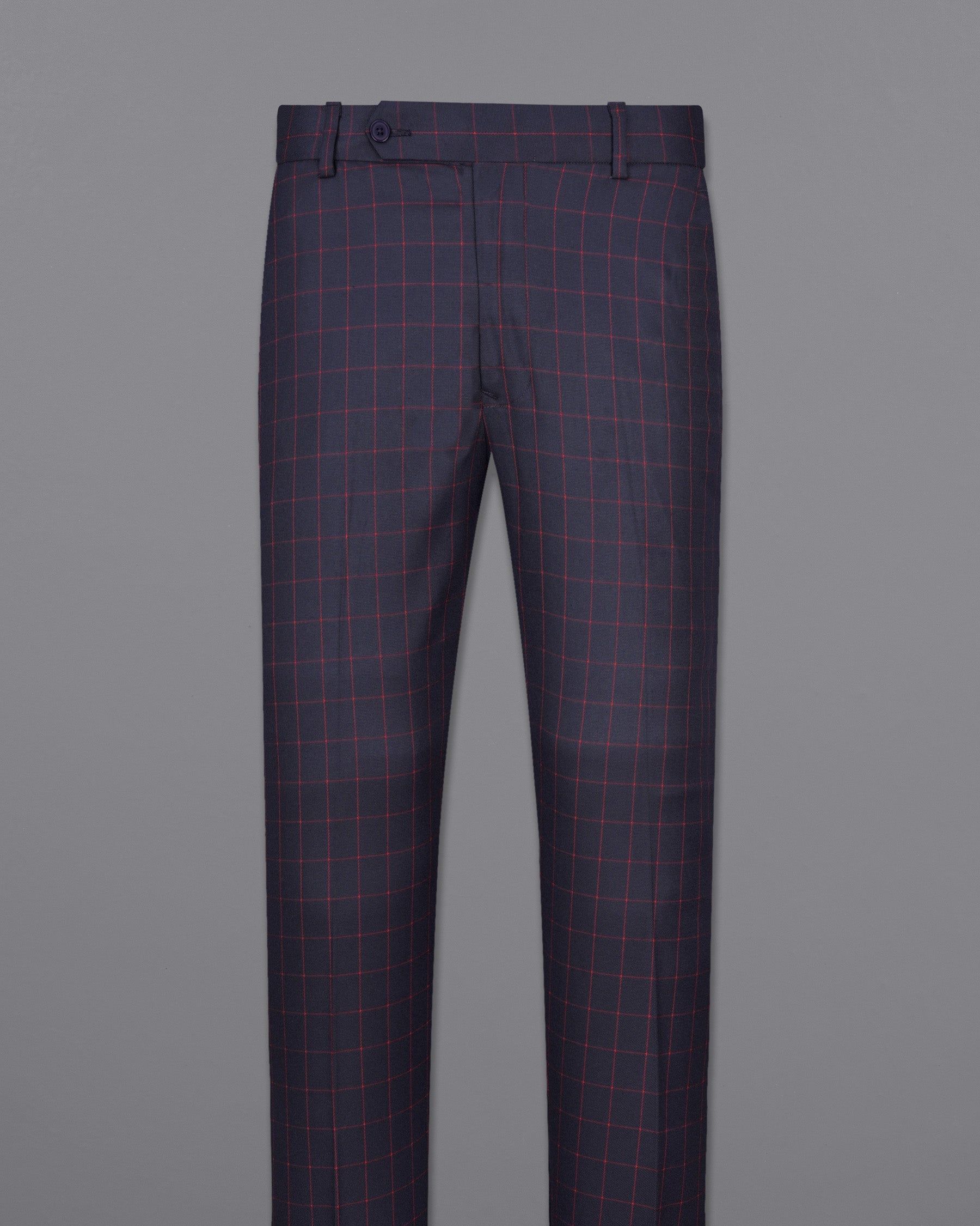 Pants from French Crown have a discerning eye for detail, and these regular fit pants are no exception. Crafted from a supreme quality fabric, these pants have slanted side pockets, windowpane checkered design and flat front. Wear it with a light colour shirt and oxford shoes. In addition to being constructed from Imported Superior Fabrics, French crown Pants are built with top quality components and thoughtful construction. All our Pants are double canvassed, with fully fused Belt trouser, for Checker Design, Navy Blue Pants, Eye For Detail, Windowpane, Luxury Fabrics, Exception, Workout Pants, Checkered, Supreme
