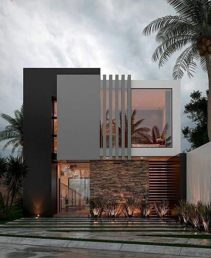 I love this modern design! | Arquitetura, Arquitetura casas, Fachadas