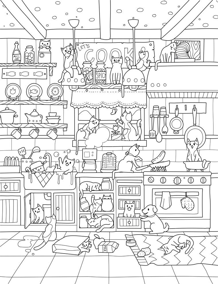 Download Shanghee Shin - Whimsical Illustrations of Animals & Nature | Adult coloring book pages ...