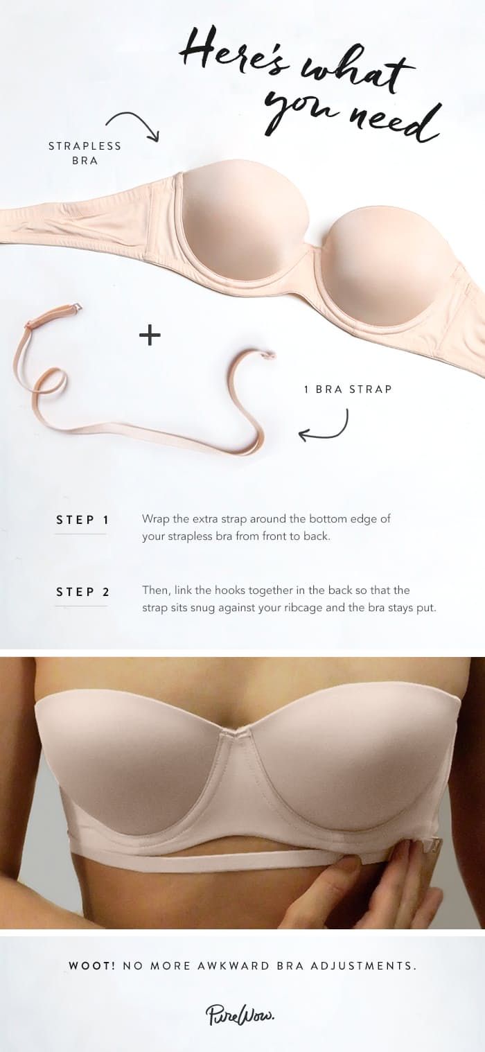 Bra Tip Bra hacks, Diy strapless bra, Strapless bra hacks