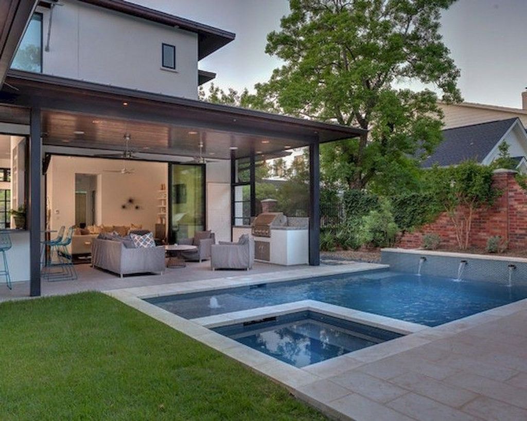 30 Modern Small Swimming Pool Design Ideas For Backyard Trenduhome Small Swimming Pools Small Backyard Pools Small Pool Design