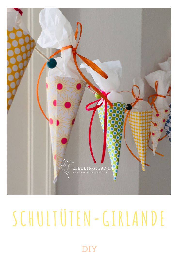 DIY Bastelidee & Deko Schultüten Girlande