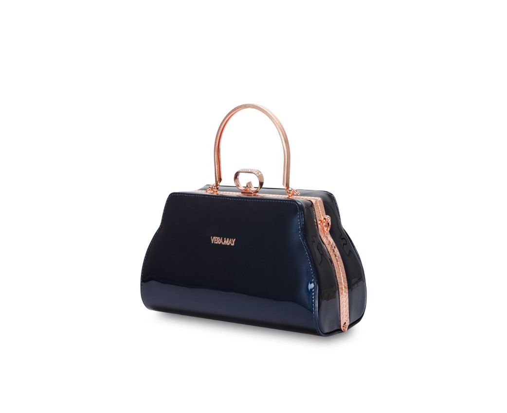 Get Your Vera May Marion Patent Faux Leather Navy Handbag From Get Your Vera May Marion Patent Faux Leather Navy Handbag From Catch